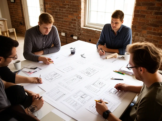 Veresen team during a layout workshop